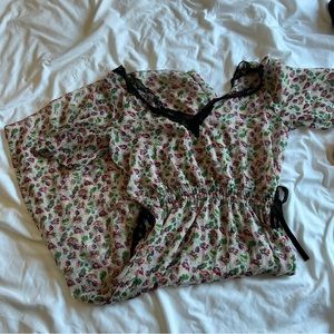 Topshop | sheer floral midi dress | 8